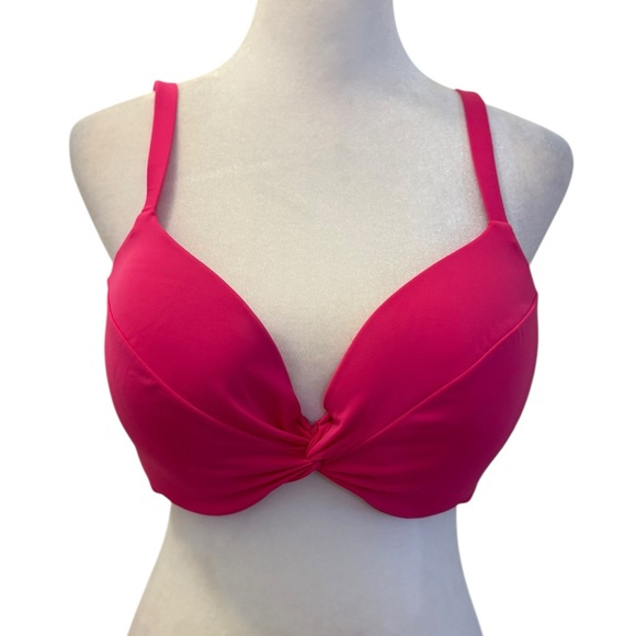 Victoria's Secret Other - Victoria’s Secret Hot Pink Twist Front Bikini Top Size 36D